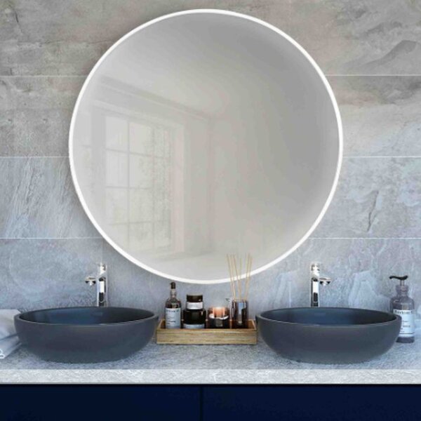 Baltica Design Tiny Border Round zrcadlo 80x80 cm kulatý bílá 5904107904443