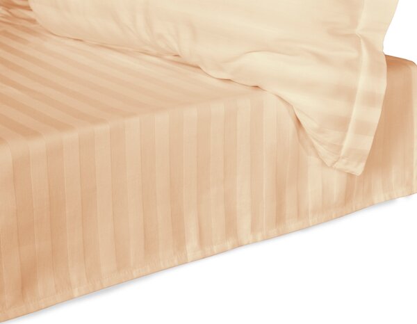 BAMBUSOVÉ PROSTĚRADLO STRIPE 160X240 CM BÉŽOVÉ