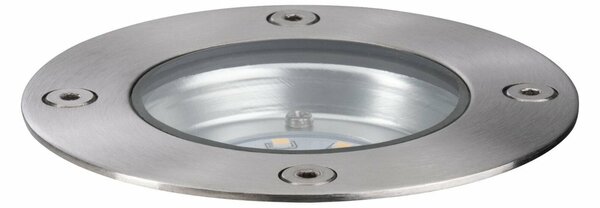 PAULMANN Plug & Shine zemní svítidlo kruhové IP65 3000K 4W 24V stříbrná 942.28 P 94228