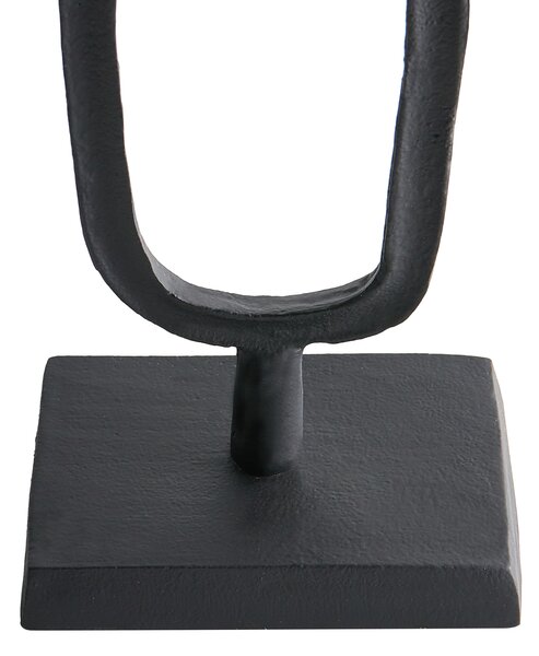 Sada 2 svícnů SIPANJE Kov 35/48 cm Černá