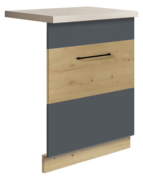 Kuchyňská linka INFINITY s | 270x260 cm | SE SOKLEM | šedá mat/artisan