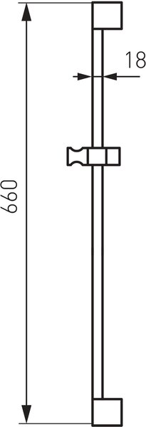 Ferro Rail sprchová tyč |66 cm RAIL1.0