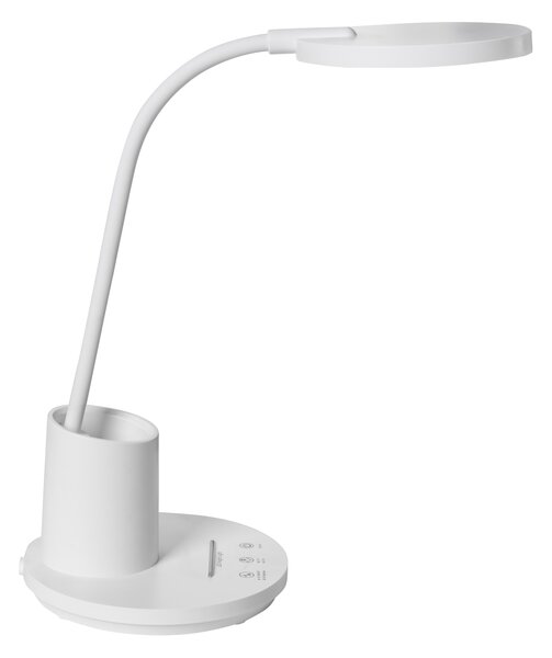 LED stolní lampa VELA se stmívačem Bílá