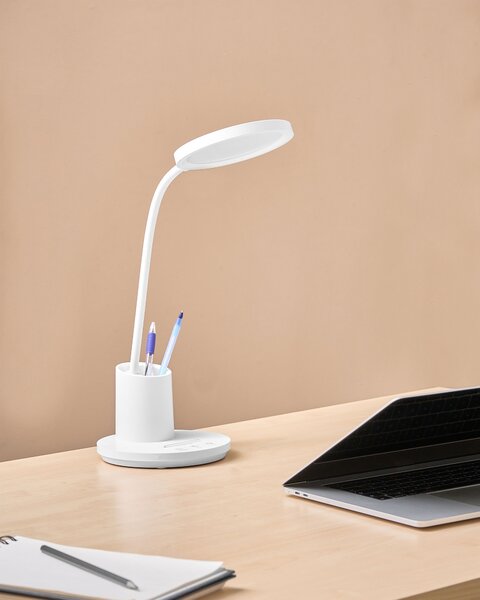 LED stolní lampa VELA se stmívačem Bílá
