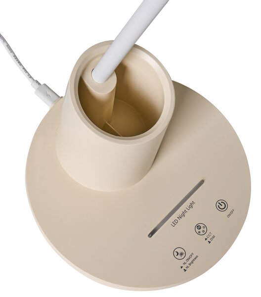 LED stolní lampa VELA se stmívačem Světle béžová