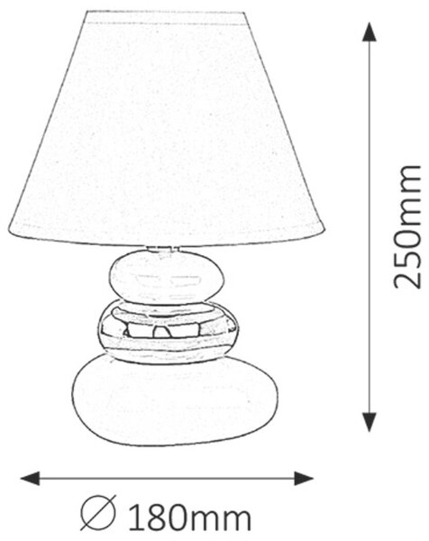 Rabalux Salem stolní lampa 1x40 W černá 4950