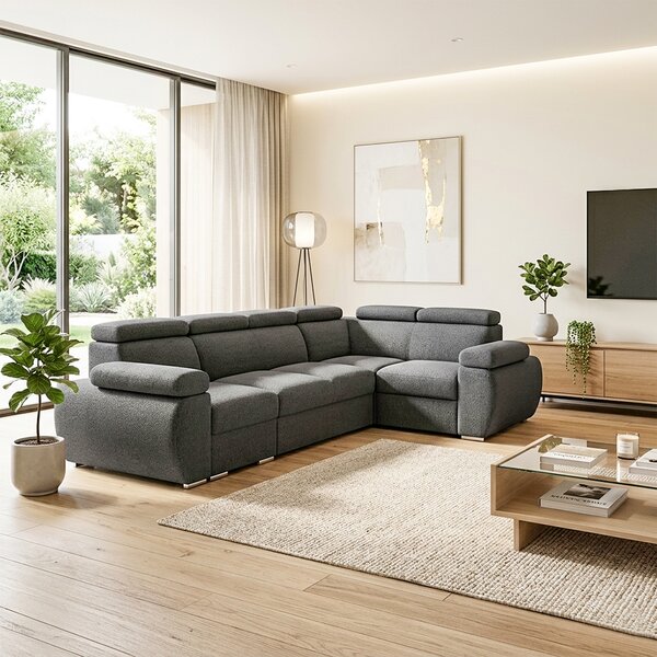 Sedací souprava BASTON | 320x190 cm | rozkládací + úložný prostor | VÝBĚR TKANIN
