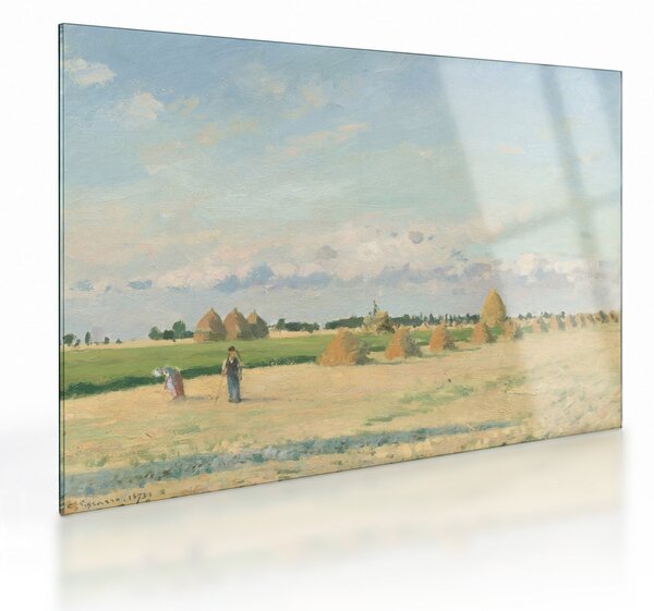 Skleněný obraz - Camille Pissarro, Landscape, Ile de France, reprodukce (70x50 cm)