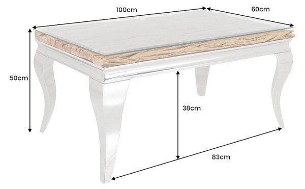 Massive home | Konferenční stolek MODERN BAROCK BARRACUDA 100cm chrom