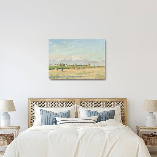Skleněný obraz - Camille Pissarro, Landscape, Ile de France, reprodukce (70x50 cm)