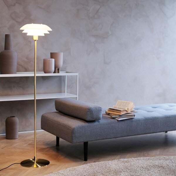 Stojací Lampa Dyberg Larsen, DL31, Zlatá / mosazná, Obývací pokoj, Kov, Design