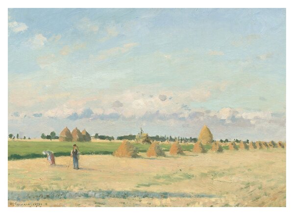 Skleněný obraz - Camille Pissarro, Landscape, Ile de France, reprodukce (70x50 cm)