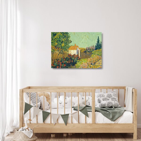 Skleněný obraz - Imitator of Vincent van Gogh, Landscape, reprodukce (70x50 cm)