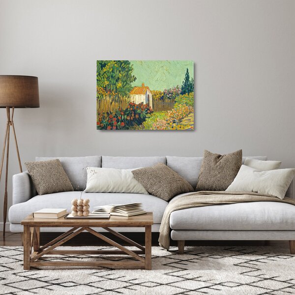 Skleněný obraz - Imitator of Vincent van Gogh, Landscape, reprodukce (70x50 cm)