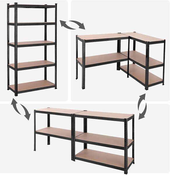 SONGMICS Regál Wera 90x180 cm černý
