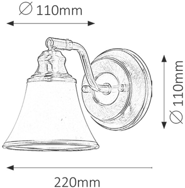 Rabalux Grando nástěnné svítidlo 1x40 W bílá-hnědá 6545