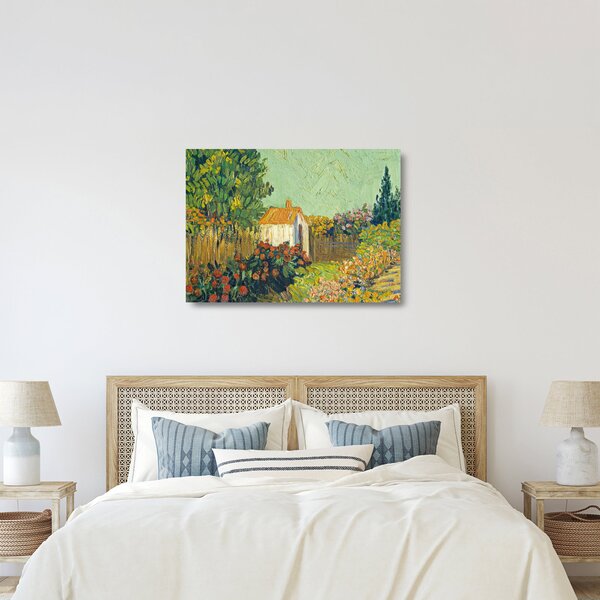 Skleněný obraz - Imitator of Vincent van Gogh, Landscape, reprodukce (70x50 cm)