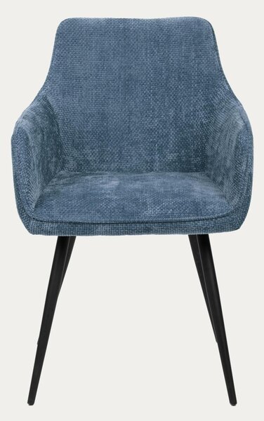 Židle do obývacího pokoje kancelářská židle čalouněná židle křeslo relaxační křeslo TV židle SATORI POP židle tmavě modrá 58x62x79cm HOMLA