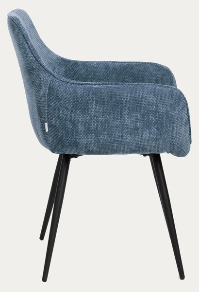 Židle do obývacího pokoje kancelářská židle čalouněná židle křeslo relaxační křeslo TV židle SATORI POP židle tmavě modrá 58x62x79cm HOMLA