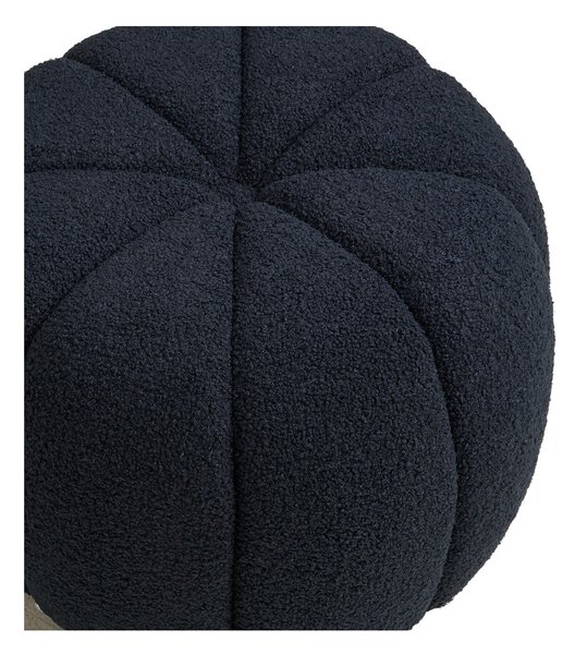Tmavě modrý taburet z textilie bouclé Paisley – House Nordic