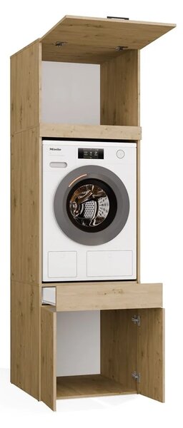 Skříňková sestava pro pračku do koupelny MARGO - dub artisan