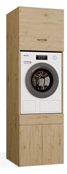 Skříňková sestava pro pračku do koupelny MARGO - dub artisan