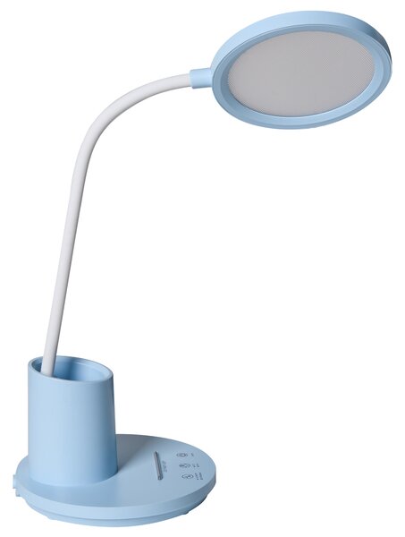 LED stolní lampa VELA se stmívačem Modrá