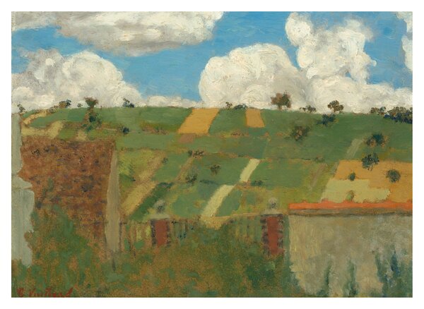 Skleněný obraz - Edouard Vuillard, Landscape of the Ile de France, reprodukce (70x50 cm)