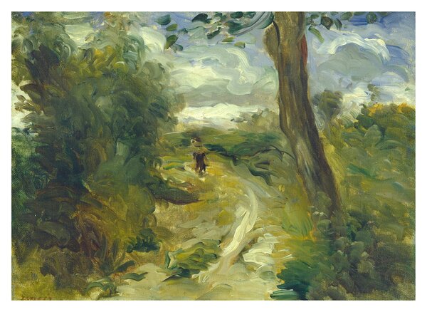 Skleněný obraz - Auguste Renoir, Landscape between Storms, reprodukce (70x50 cm)