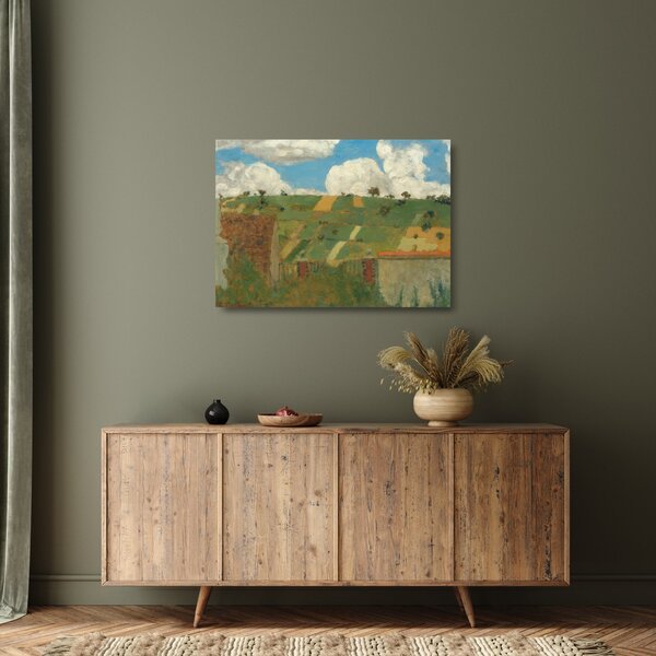 Skleněný obraz - Edouard Vuillard, Landscape of the Ile de France, reprodukce (70x50 cm)