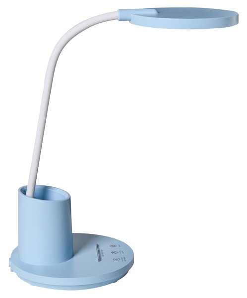 LED stolní lampa VELA se stmívačem Modrá