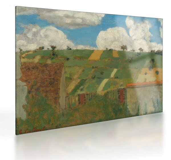 Skleněný obraz - Edouard Vuillard, Landscape of the Ile de France, reprodukce (70x50 cm)