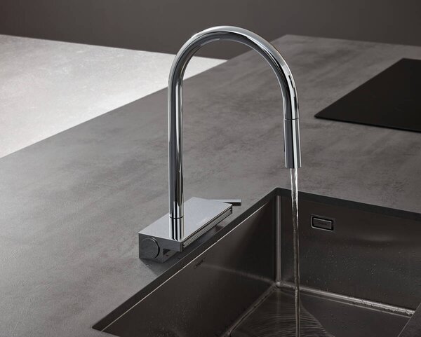 Hansgrohe Aquno Select M81 kuchyňská páková baterie 170 vytažitelná sprška, 3jet, sBox, chrom 73831000