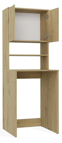 Vysoká koupelnová skíňka nad pračku LUCENZA - dub artisan