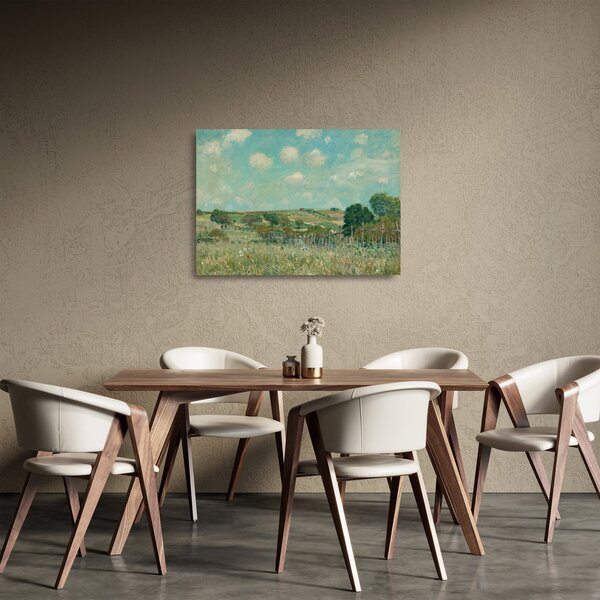 Skleněný obraz - Alfred Sisley, Meadow, reprodukce (70x50 cm)