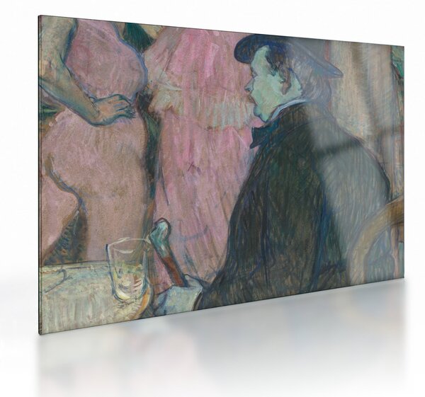 Skleněný obraz - Henri de Toulouse-Lautrec, Maxime Dethomas, reprodukce (70x50 cm)