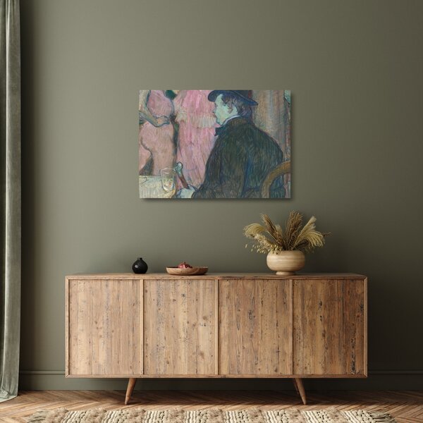 Skleněný obraz - Henri de Toulouse-Lautrec, Maxime Dethomas, reprodukce (70x50 cm)