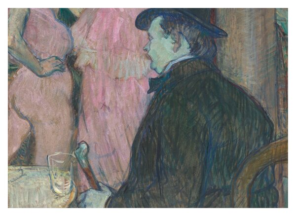 Skleněný obraz - Henri de Toulouse-Lautrec, Maxime Dethomas, reprodukce (70x50 cm)