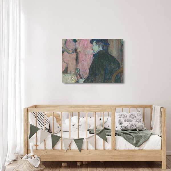 Skleněný obraz - Henri de Toulouse-Lautrec, Maxime Dethomas, reprodukce (70x50 cm)