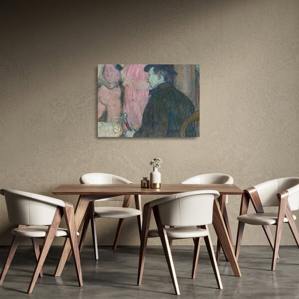 Skleněný obraz - Henri de Toulouse-Lautrec, Maxime Dethomas, reprodukce (70x50 cm)