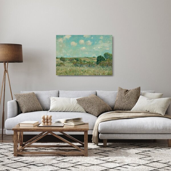 Skleněný obraz - Alfred Sisley, Meadow, reprodukce (70x50 cm)