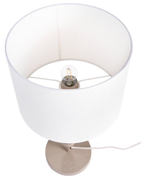 Stolní lampa LOKY Kov Bílá/Béžová