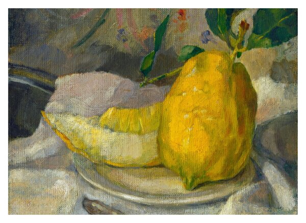 Skleněný obraz - French 19th Century, Melon and Lemon, reprodukce (70x50 cm)