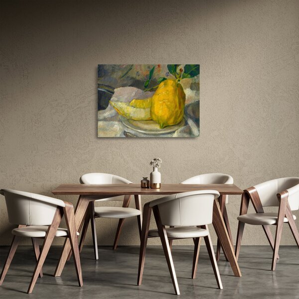 Skleněný obraz - French 19th Century, Melon and Lemon, reprodukce (70x50 cm)
