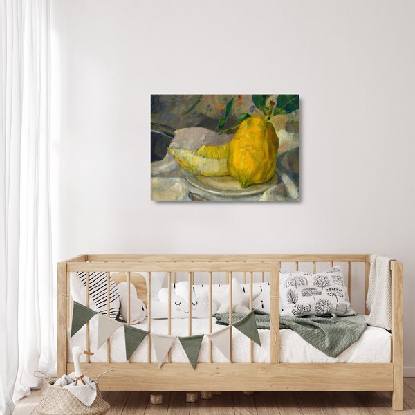 Skleněný obraz - French 19th Century, Melon and Lemon, reprodukce (70x50 cm)
