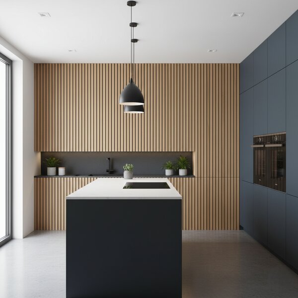 Horve Akustický panel 2700 x 605 mm - bílý dub