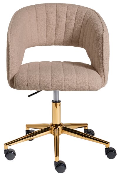 Židle k psacímu stolu KATONAH Buklé Béžová