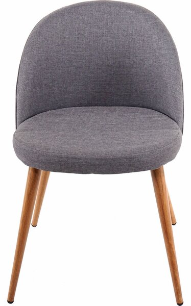 Sada 6 jídelních židlí HWC-D53, kuchyňská židle, retro design 50. let, látka/textil tmavě šedá