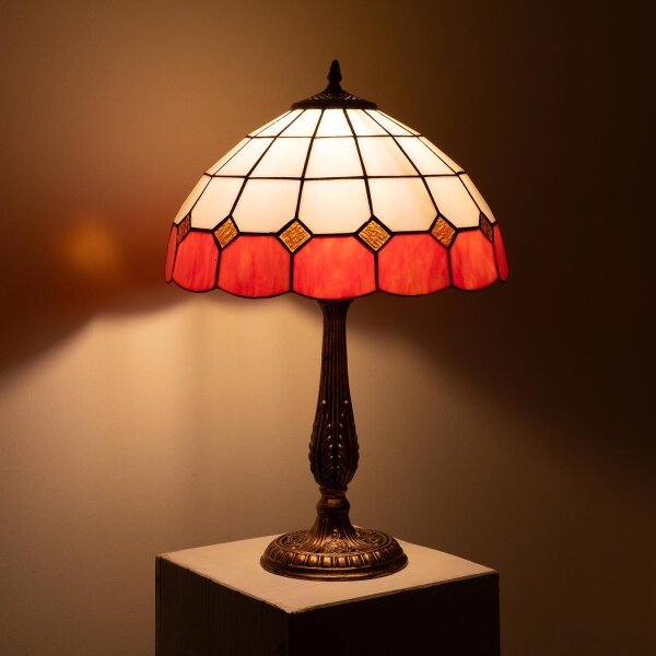 Brilagi - Tiffany vitrážová stolní lampa SIENNA 2xE27/60W/230V