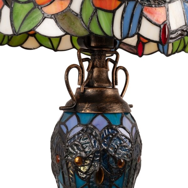 Brilagi - Tiffany vitrážová stolní lampa JUNGLE 1xE27/60W/230V + 1xE14/40W